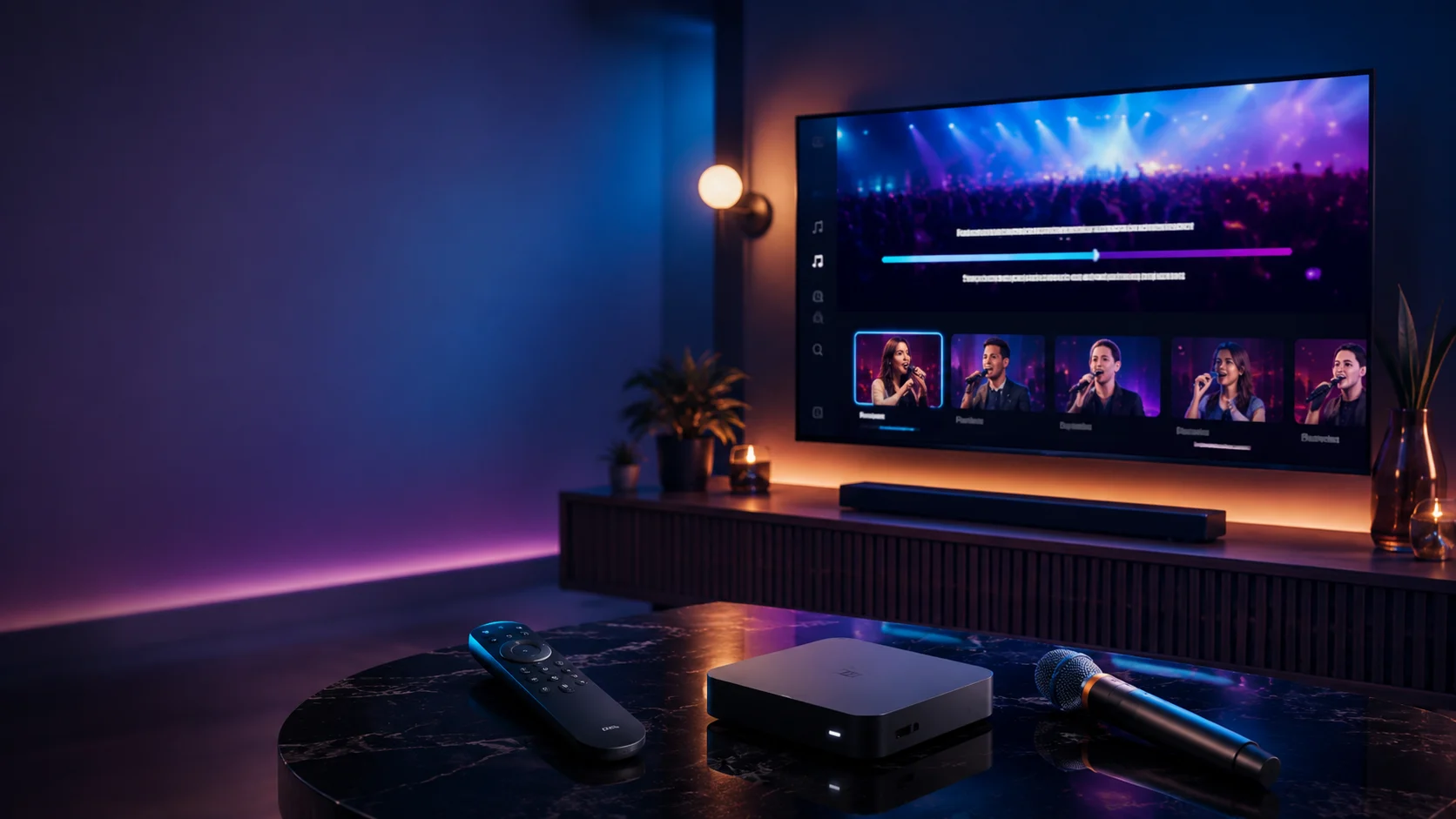 Aplicativo de karaoke Android na TV